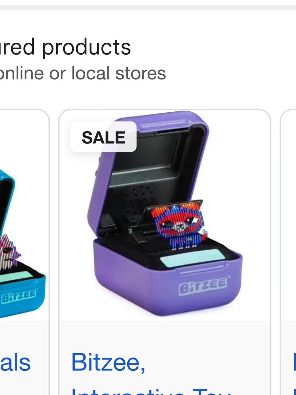 Mini Purple Toy Case with Pixel Pet Design - Bitzee - digital pet